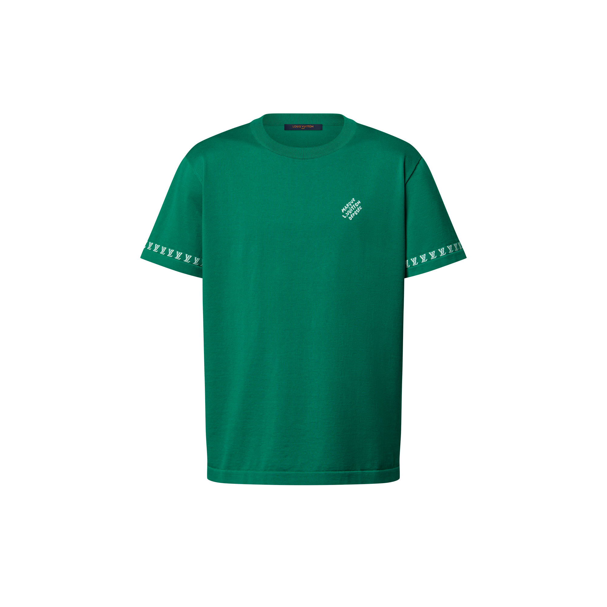 大きめLVロゴ☆ Louis Vuitton コットンTシャツ ウォッシュ加工 Signature Short-Sleeved Cotton Crewneck - Ready-to-Wear